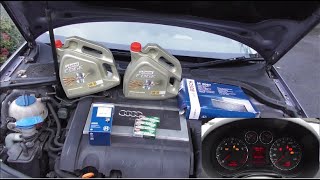 Audi A3 2 0T 8P Quattro TFSI Part 10 : Service Oil Oil Filter Spark Plugs Cabin Filter Warning