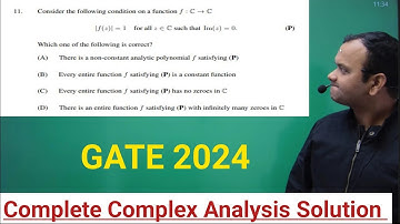 GATE 2024 Complex Analysis Solution | Amazing Problem based on Uniqueness Theorem| #gate2025 #maths