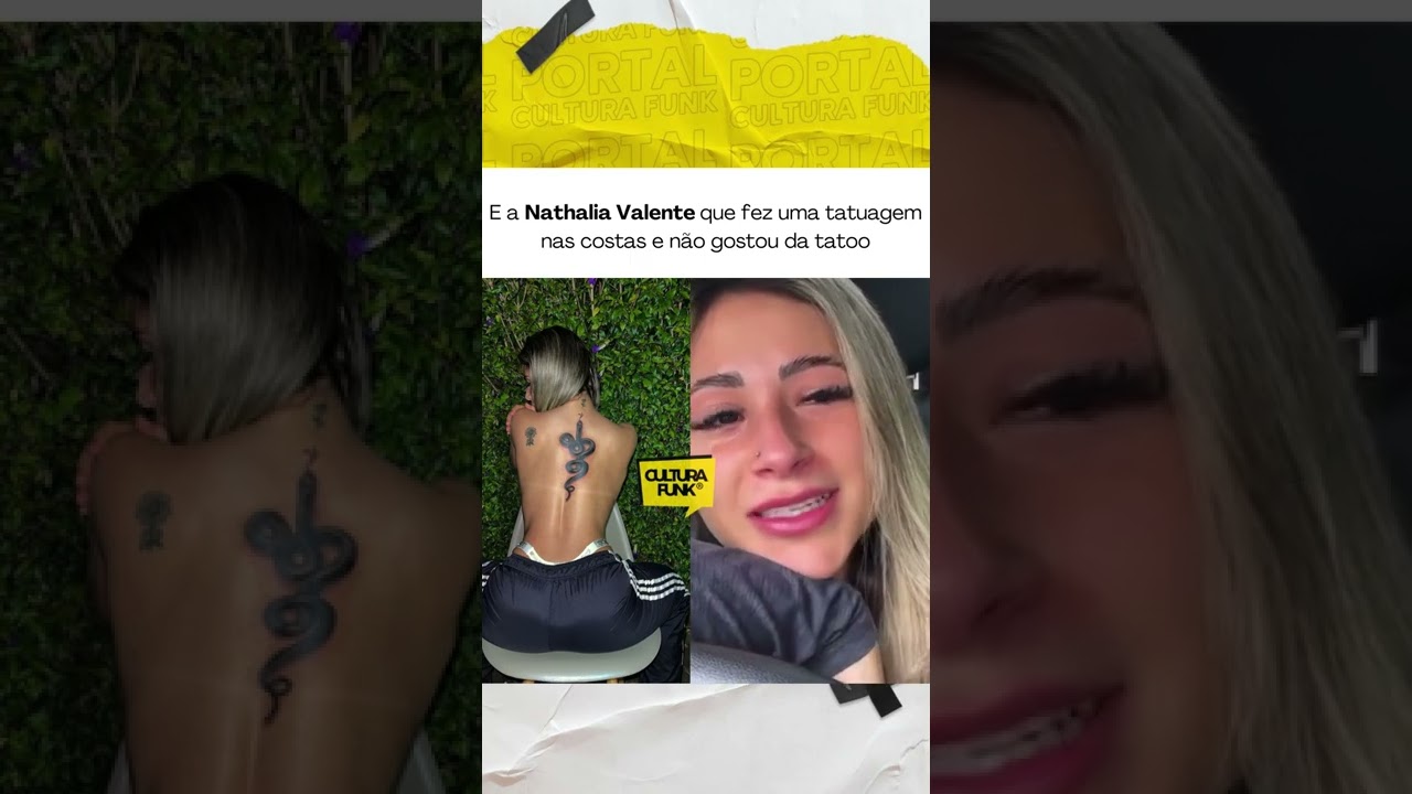 E a influencer Nathalia Valente que fez uma tatuagem e não gostou 👀 