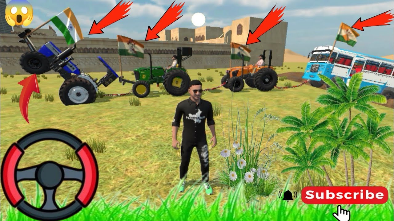 🥷🏻Pull Bus from Mud by tractors, HindustanSaurashtra Tractor 😱, Digi and John Deere tractor🚜