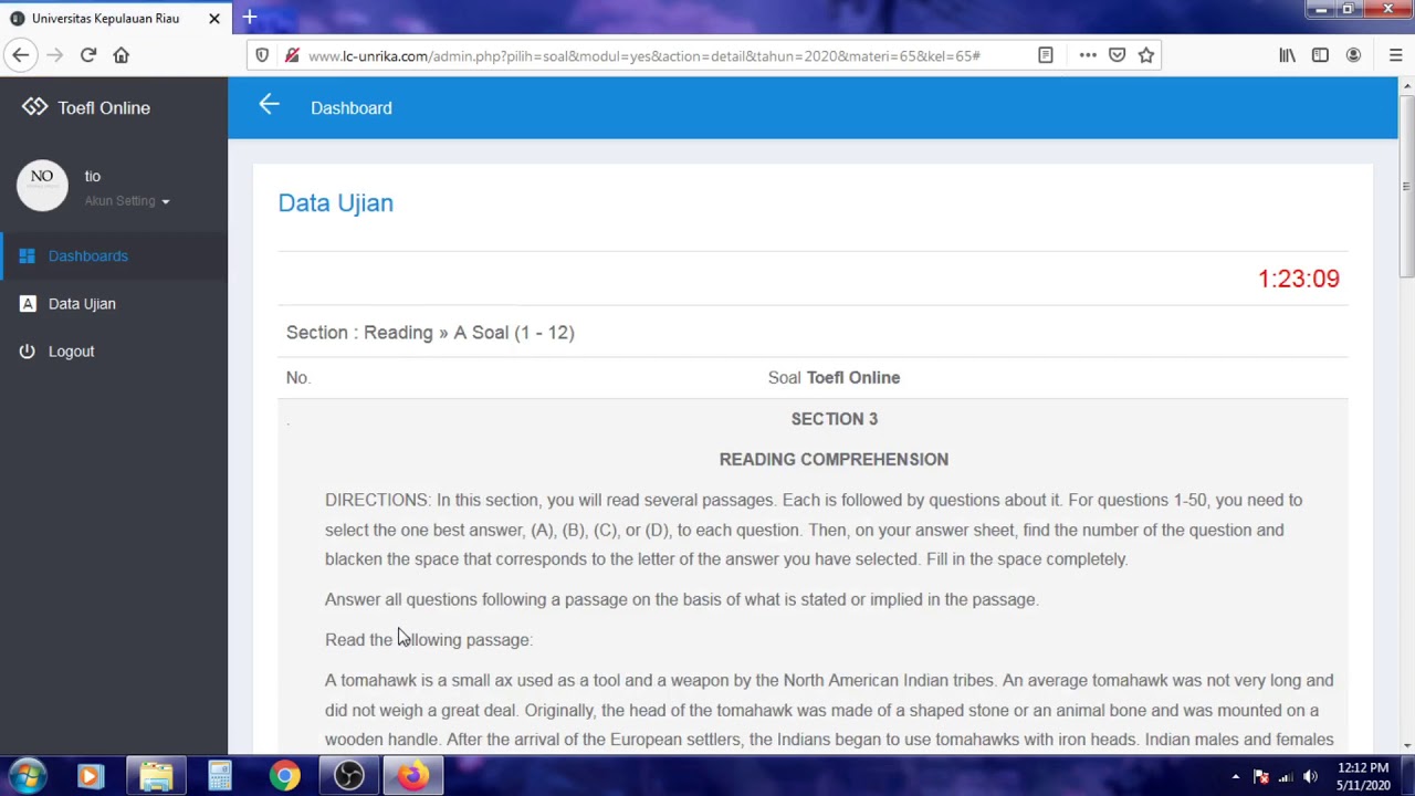 TUTORIAL UJIAN TOEFL LC - YouTube