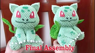How to Make a 3D Origami Bulbasaur Part 3 | Final Assembly | Pokémon Tutorial