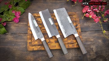 [dao phúc sen] Bộ combo dao thép nhíp xe - Hàng chuẩn của HTX DAO PHÚC SEN