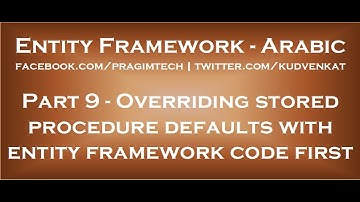 Overriding stored procedure defaults with entity frameowrk code first approach in arabic