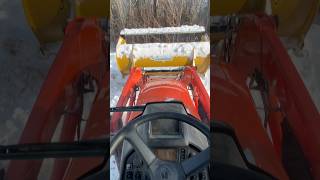 Oversized snow pusher for Kubota LX2610 #kubotatractor #snowplow