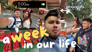 My Husband Gets A Buzz Cut | Disneyland, Farmers Market, *A WEEK IN OUR LIFE pt.2*