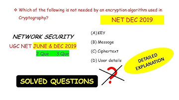 Network Security|2019|UGC NET |Previous year solution| Detailed Solution
