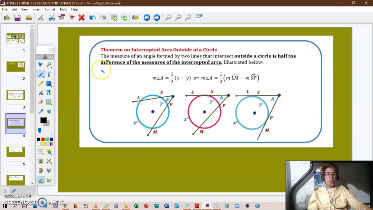 Angles Formed By Secants and Tangents Part 1 Theorems