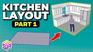 SketchUp Kitchen Layout Tutorial: Part 1 Creating Simple Cabinets screenshot 3