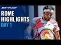 Dimitrov Through; Nishikori Gets Comeback Win; Hurkacz & Sinner Advance | Rome 2020 Highlights Day 1