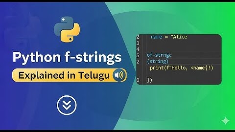 Python f-strings Explained in Telugu | VishikHub