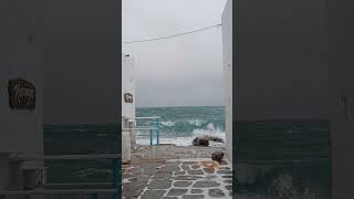&quot;Barbara&quot; in Paros, Greece #cyclades #paros #parosgreece #shorts  #windy #stormyweather