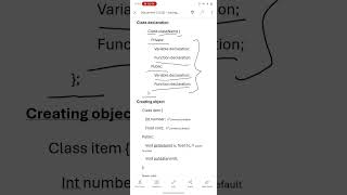 Class declaration, creating an object, accessing class members