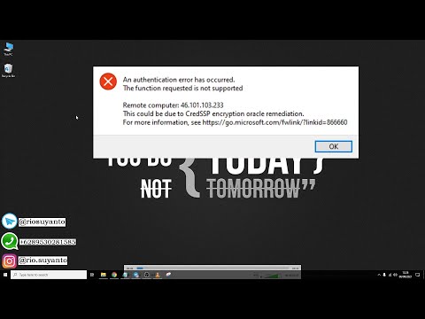 FIX REMOTE DESKTOP CONNECTION ERROR (credssp encryption-oracle remediation)
