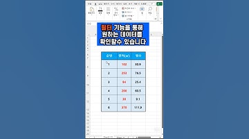 [엑셀] 필터 기능 #엑셀 #excel