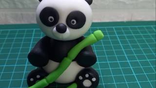 : Fondant cake decoration - making figure panda