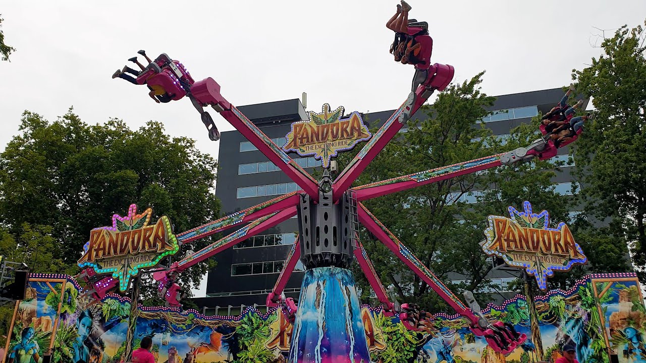 Pandora (Theme Park Ride) (4K) Tilburgse kermis, Tilburg, Netherlands