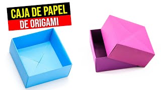 ✅ Como HACER una CAJA DE PAPEL de ORIGAMI || CAJA de PAPEL con TAPA || HaunterMake