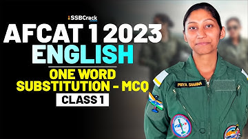 AFCAT 1 2023 Exam English 45 Days Crash Course - One Word Substitution - Class 1