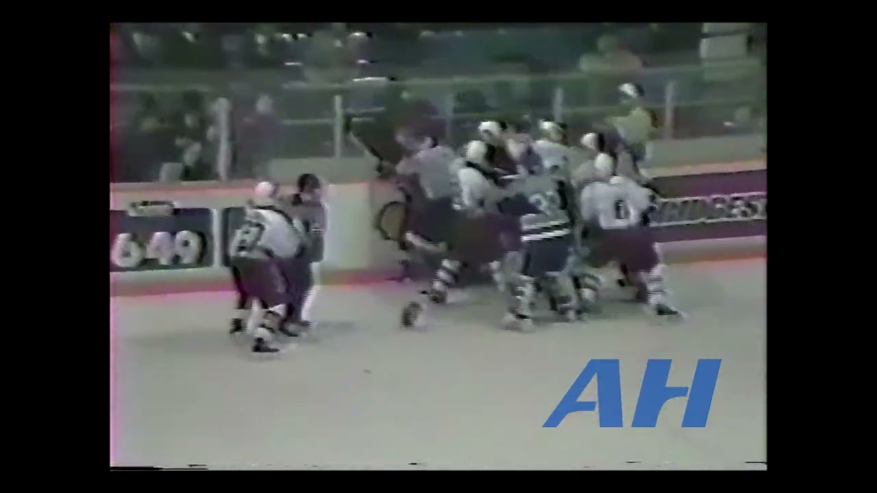 OHL Feb. 6, 1990 Sault Ste. Marie Greyhounds v Sudbury Wolves (R) Live + (HL) Adam Foote v Adam Benn