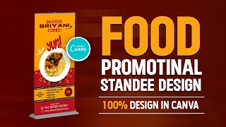 How to design a Restaurant/Food Promotional Banner or Standee Design using Canva screenshot 2