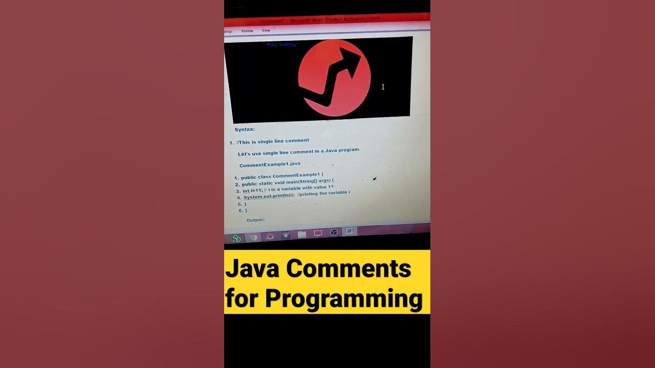 Java Comments for Programming ! What is java comment ! types of java ...