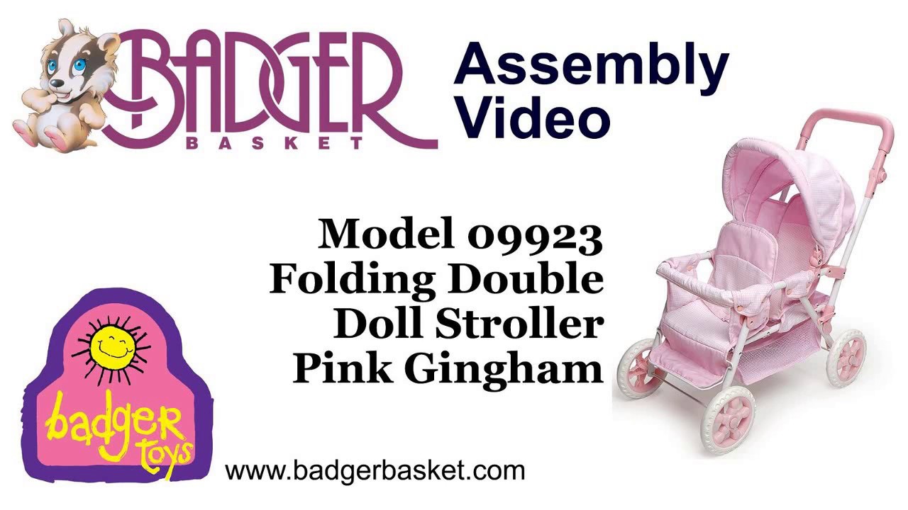 badger basket double doll stroller