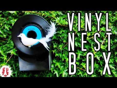 HOW TO Make A Nest Box / Birdhouse Recycling Old Vinyl Records #VinylRecords