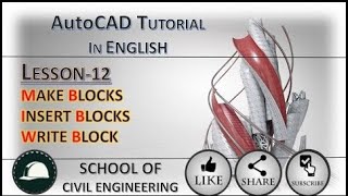 AutoCAD 2023 Tutorial In English | Make Blocks in AutoCAD, Insert Blocks and Write Block in AutoCAD