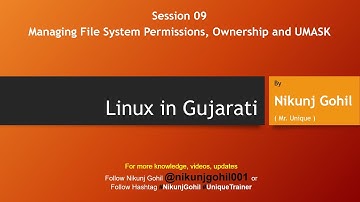Linux in Gujarati Session 09 Managing File System Permissions, Ownership and UMASK