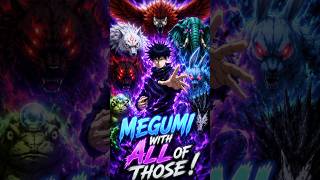 MEGUMI WITH ALL SHIKIGAMI 🔥 | Full Power Ten Shadows Technique 👑 #shorts