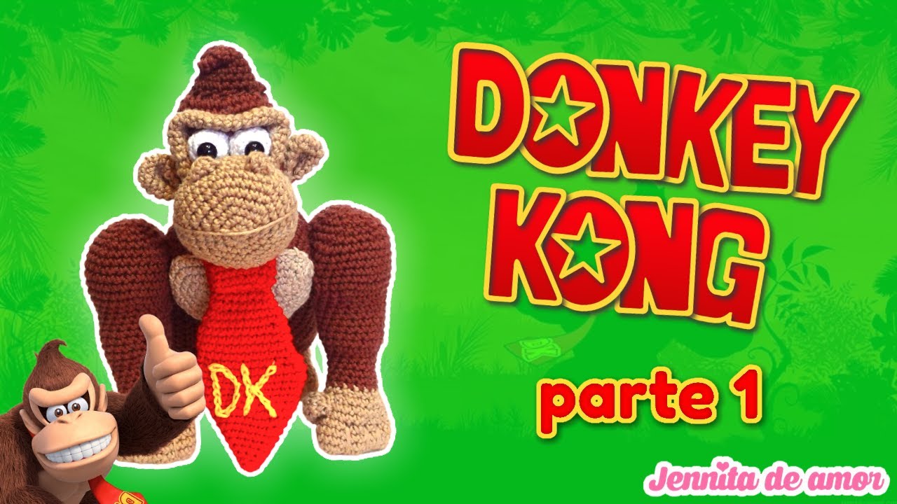 Aprende a realizar este DONKEY KONG 1 parte- Amigurumi Tutorial (Nivel Intermedio)