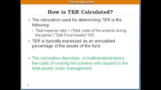 WHAT IS TER (TOTAL EXPENSE RATIO)? HOW DO YOU CALCULATE IT? | Pivottrading.Net | Sourabh Gandhi