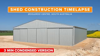 Machinery Shed Construction Timelapse - 3 min Version