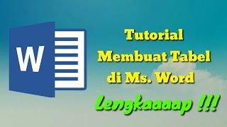 Tutorial Mudah Menambah Tabel dalam Ms. Word  !!!