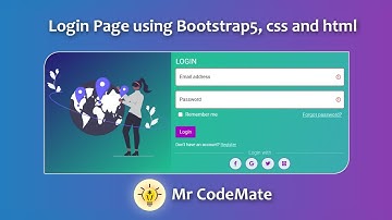 How to create login page using bootstrap5, css and html (2022). #bootstrap5 #html #css #responsive