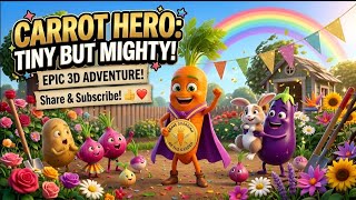 The Brave Little Carrot Saves the Garden! 🥕🌈 | 3D Animated Kids Story | Heartwarming Cartoon
