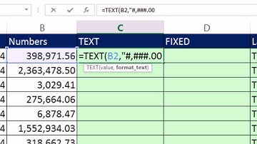 Excel Magic Trick 1068: TEXT and FIXED functions for Formatting Numbers in Text Formulas