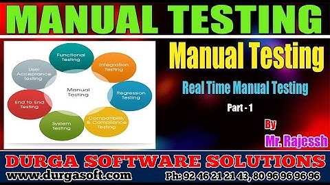 Manual Testing | Real Time Manual Testing Part -1 by Rajessh