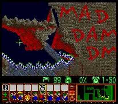 Lemmings - Taxing Level 24 Solution