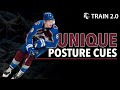 The correct posture of skating for hockey players