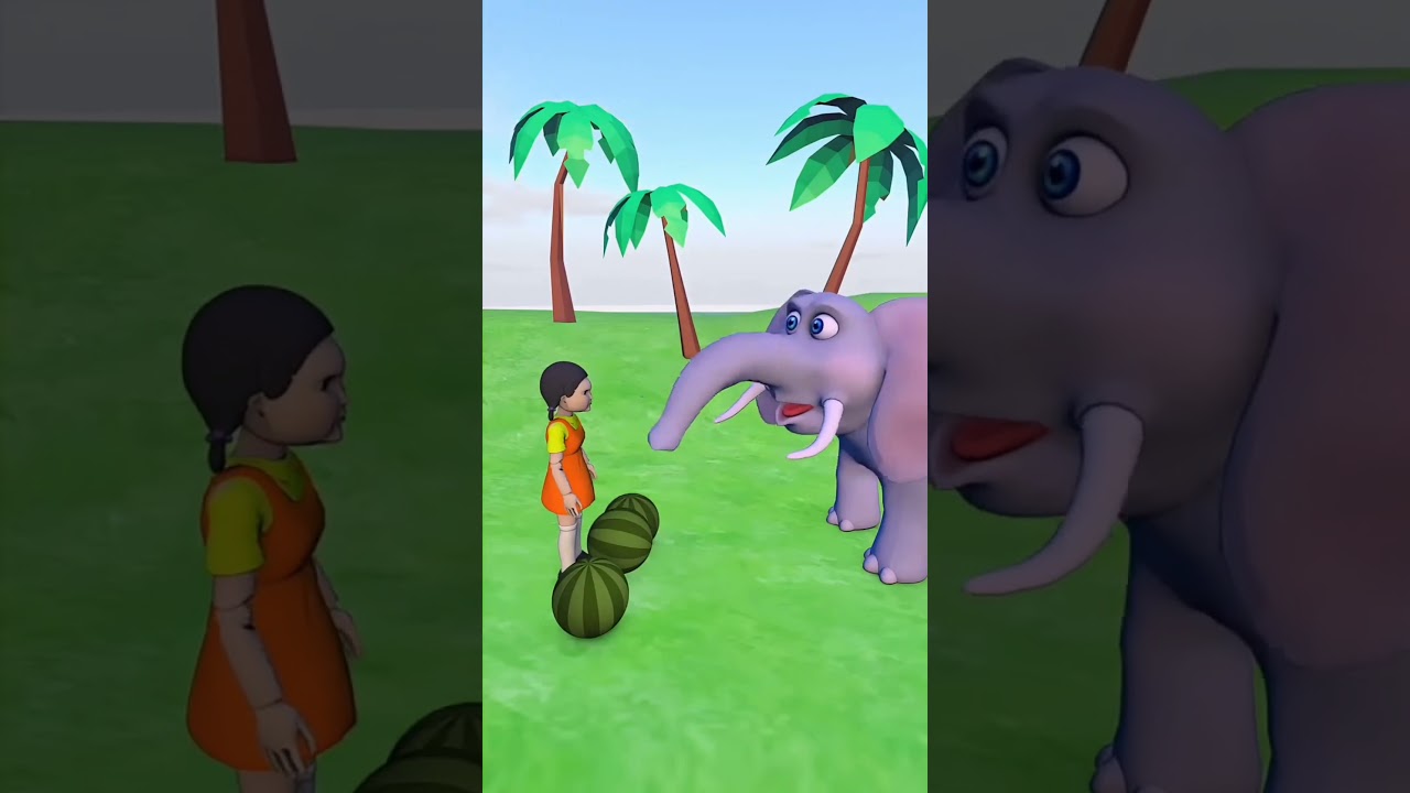 big elephant eating watermelon | hathi ki video | Mota hathi ki kahani
