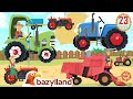 🔴Trackors &amp; Combines and other agricultural vehicles 🎵 Farm Work ▶▶ Bazylland 💯