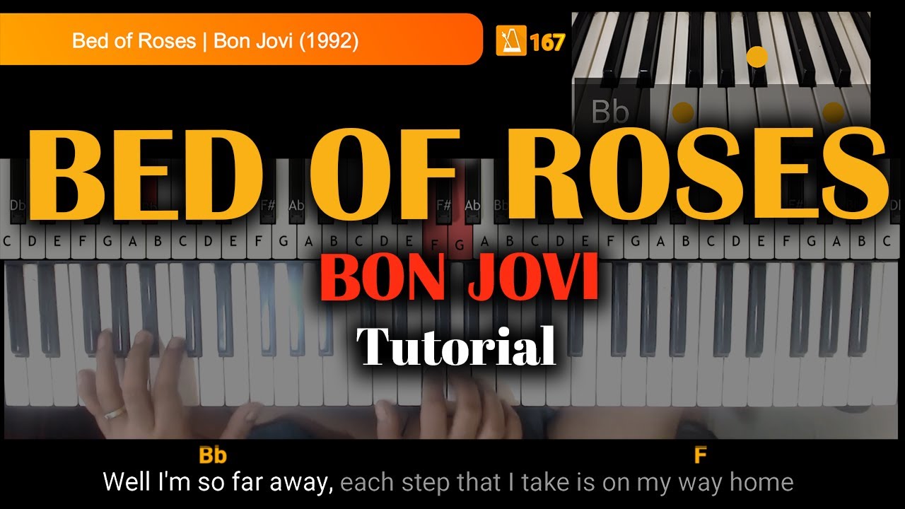 Bed of Roses Bon Jovi How to Play Piano/Keyboards with Lyrics and