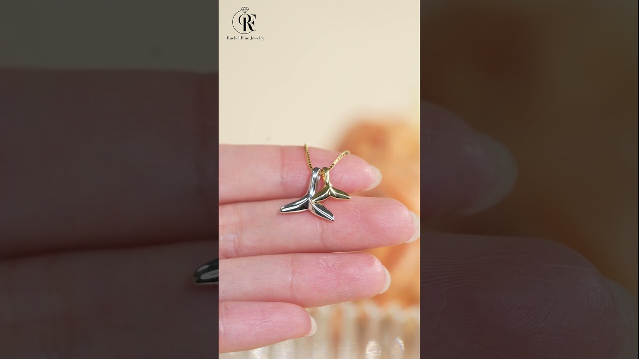 Cute Dolphin Sterling Silver Necklace for Her.  