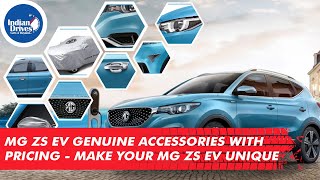 MG ZS EV Genuine Accessories With Pricing - Make Your MG ZS EV Unique