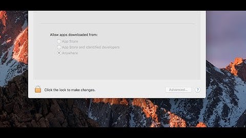 How to allow download apps anywhere in Mac OS X Sierra