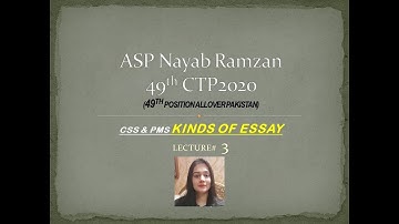 CSS & PMS KINDS OF ESSAY
