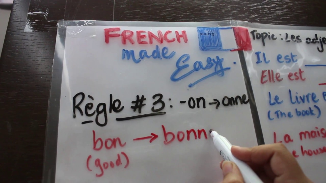 French adjectives Part 3 - Rules of masculine and feminine - YouTube
