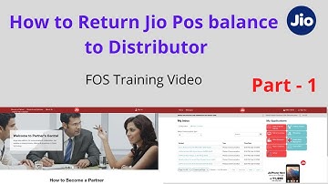 How To return E-top from Jio Pos ll JIO Fiory ll Return Jio Pos Balance To Distributor - PART - 1